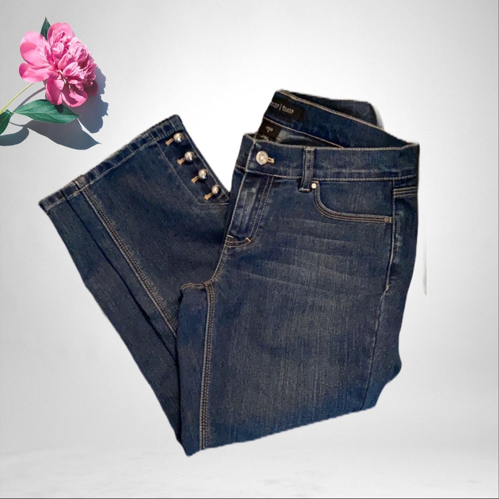 WHBM Noir Cropped Jeans with Button Detail 4